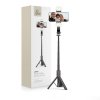 Tech-Protect L05S Selfie Stick Tripod & LED Light – Statyw z Bluetooth i Lampą, Black